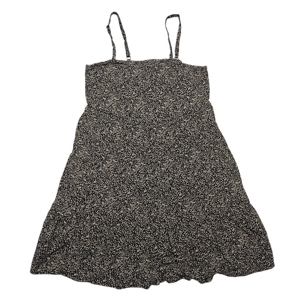 Old Navy Dress Womens Medium Brown‎ Swing Short Animal Print Sleeveless Rayon